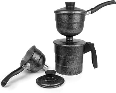 Cuscuzeira Individual Prática Nordestina Duas Medidas Tetinha Peitinho de Moça 2 em 1 Alumínio Resistente Inmetro