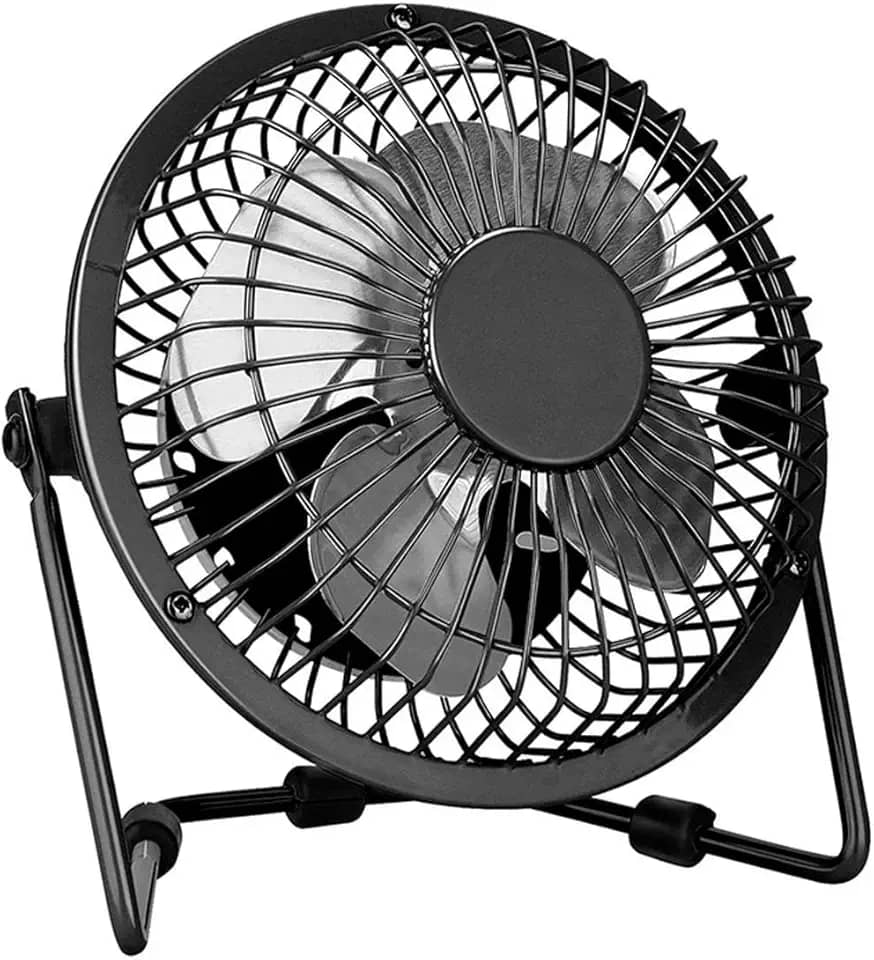 ALFACELL Ventilador de Mesa Mine 4 com suporte de ferro USB