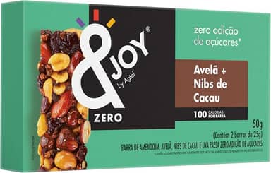 Enjoy Barra Zero Açúcar Avela E Nibs De Cacau 50G