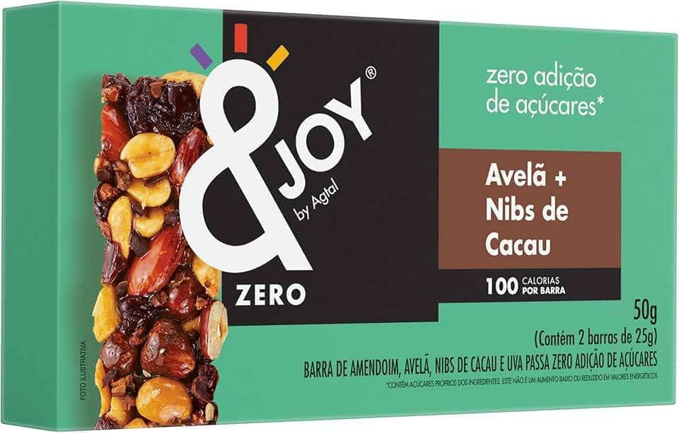 Enjoy Barra Zero Açúcar Avela E Nibs De Cacau 50G
