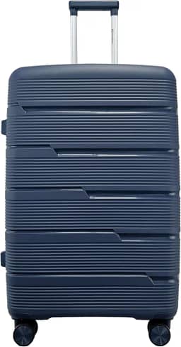 Mala de Viagem Grande 32kg em Polipropileno Cadeado TSA Rodas 360 Gladiador P2G (Azul Marinho)