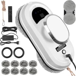 Nauerz Robo Limpa Vidro, Limpador de Janela com Detecção, Limpador de Janelas com Controle Remoto, Robô Inteligente de Limpeza de Vidro com Spray de Água AutomáTico/Remoto