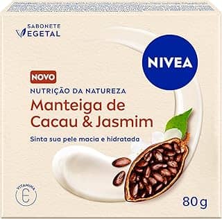 NIVEA Sabonete Vegetal Nutrição Da Natureza Manteiga De Cacau & Jasmim 80g - Pele limpa, macia e hidratada.