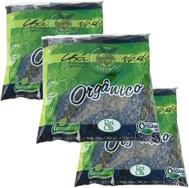 Chá Verde Orgânico das Folhas Campo Verde 3 pacote 100g cada