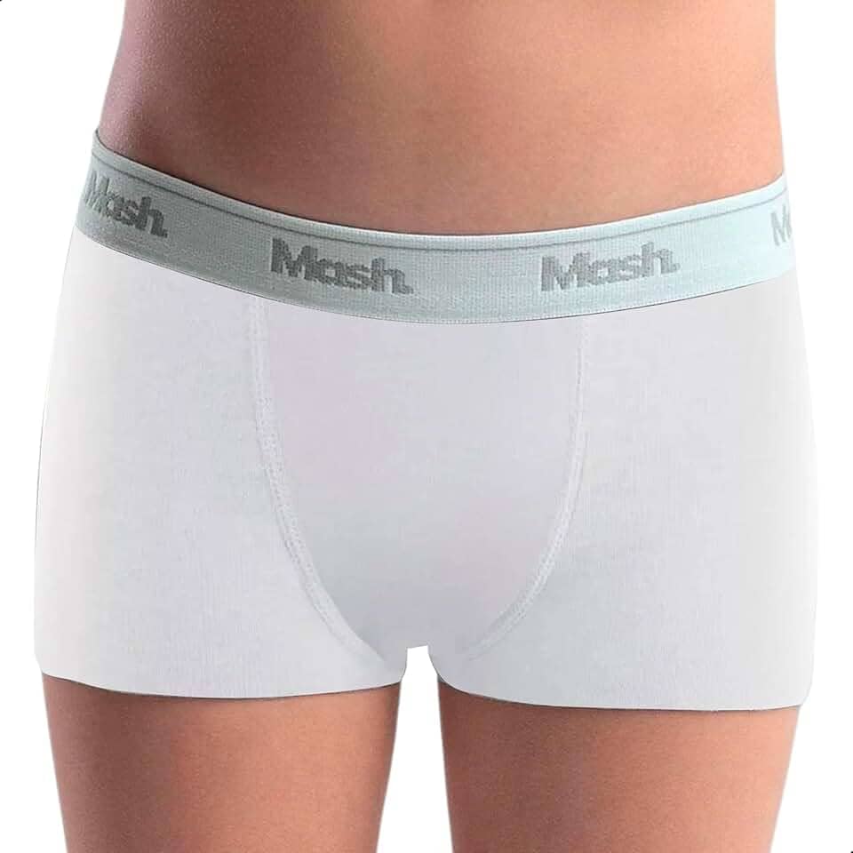 Cueca INFANTIL Boxer Mash 100% Algodão Hipoalergênico Respirável Menino