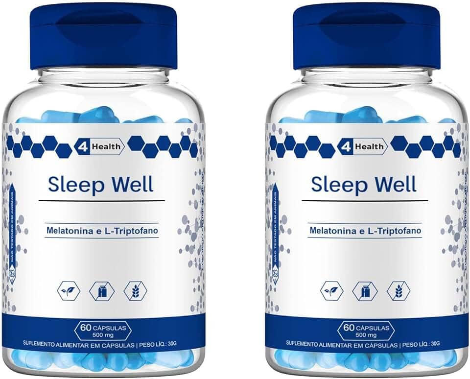 Sleep Well Melatonina & L-triptofano 500mg - 4 Health - 2 POTES