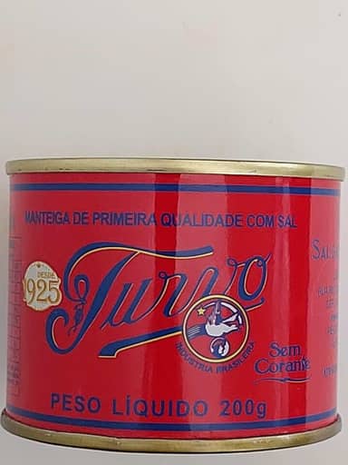 Manteiga Mineira Turvo, Sem Corante e Sem Conservante, Lata 200g