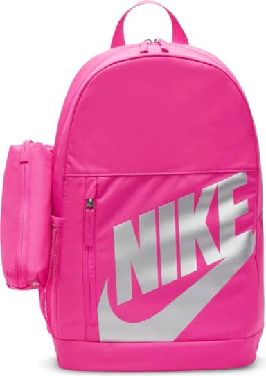 Mochila Nike Elemental Kids unissexo Laser fúcsia/metal prateado 20 Litros Pink