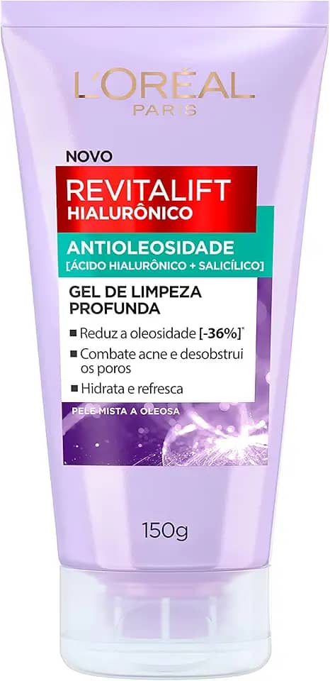 Gel de Limpeza Antioleosidade L'Oréal Paris Revitalift Hiaurônico, 150g
