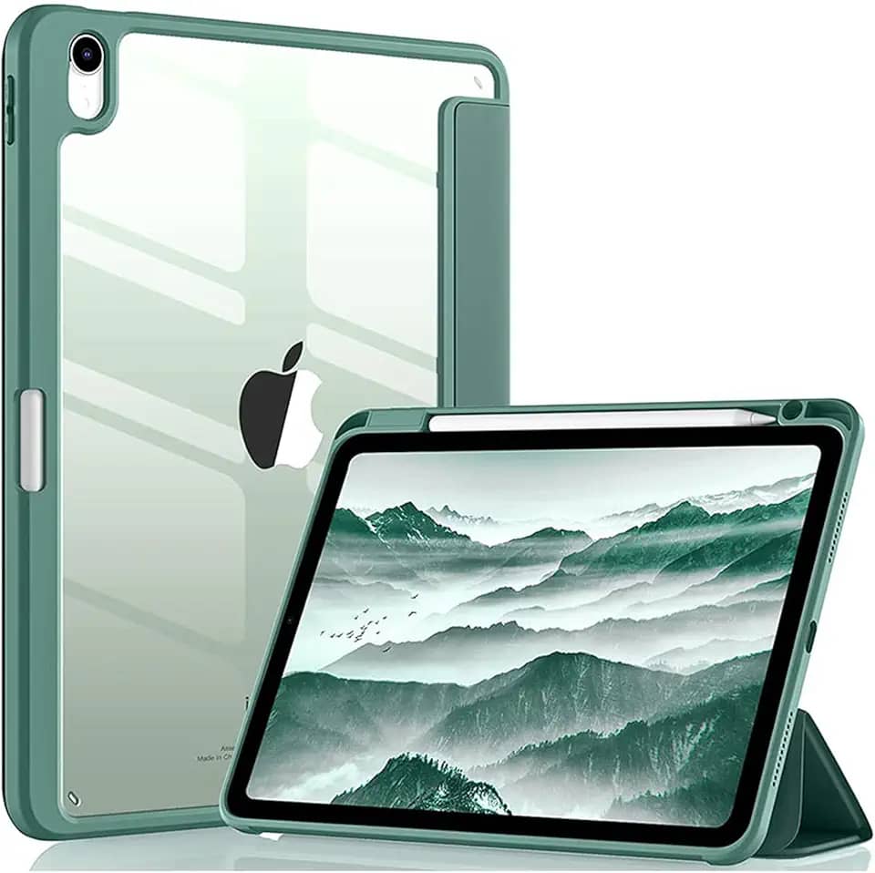 Capa iPad 11 Geração 2025 (A16) 11", Compatível iPad 10th de 10,9", Com Suporte para Apple Pencil e Despertar/Sono Automático, Anti Impacto (Verde)