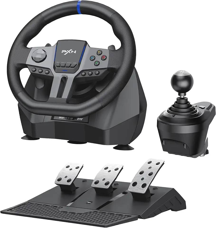 PXN V9 Gen2 Steering Wheel and Pedals with Shifter for PC