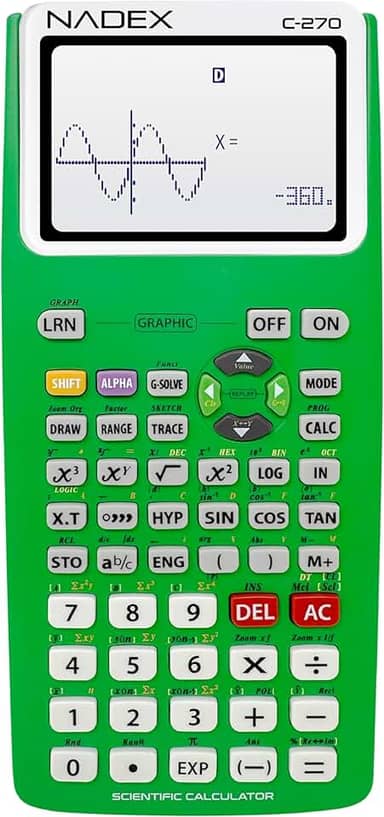 Nadex Calculadora Científica Com Funções Gráficas Para Estudantes Universitários E Do Ensino Médio, Engenharia, Matemática Avançada, Cálculo, Álgebra, Geometria, Trigonometria, Estatística, Física,