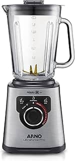 Liquidificador Arno Ultraforce Pro 1100W LN93, com App de Receitas, 6 Lâminas Powelix Life, Jarra de Vidro 2L, Resistente a Choque Térmico e Corpo Inox, Tecnologia Limpa Fácil, 110V