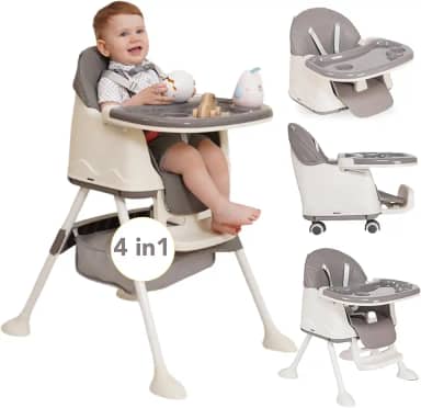 Maxi Baby Cadeira de Alimentação Portátil Bebê Honey (Cinza)