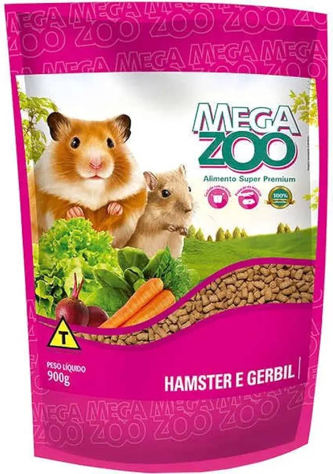 Ração Megazoo Extrusada Hamster e Gerbil 900g