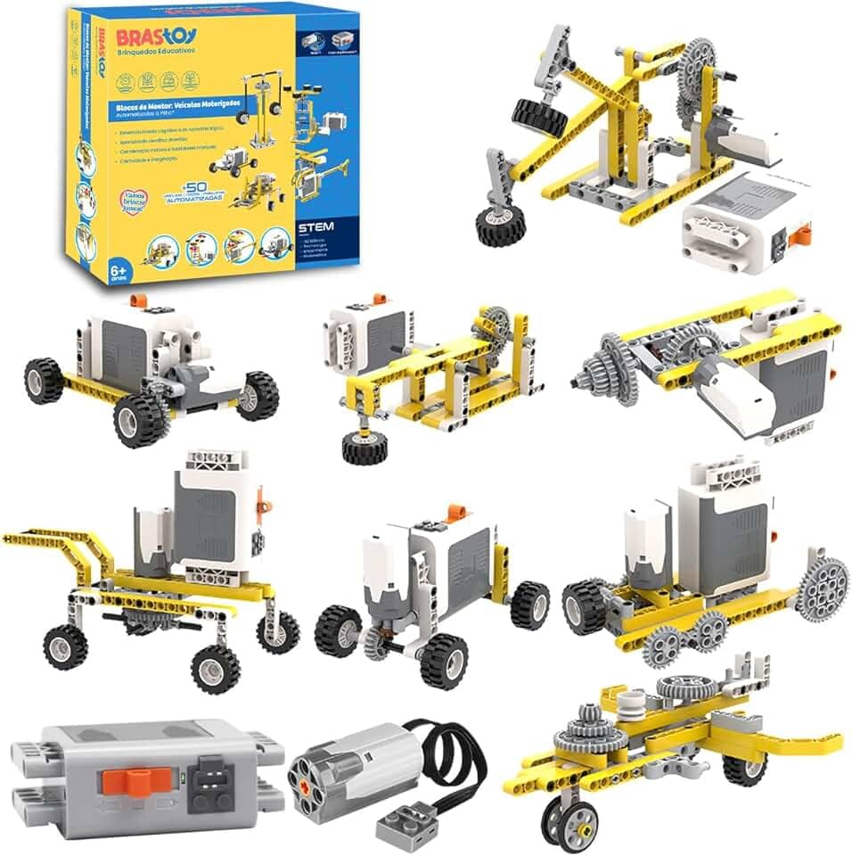 Blocos de Montar Construção Brinquedos STEM Experimentos Educativos Científicos Física Mecânica Infantil 180 Peças