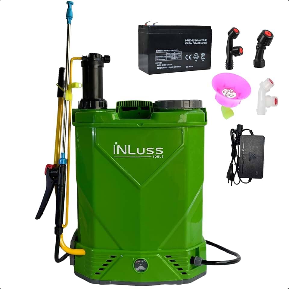 Pulverizador Costal Elétrico e Manual 2 em 1 a Bateria, Capacidade 20 Litros