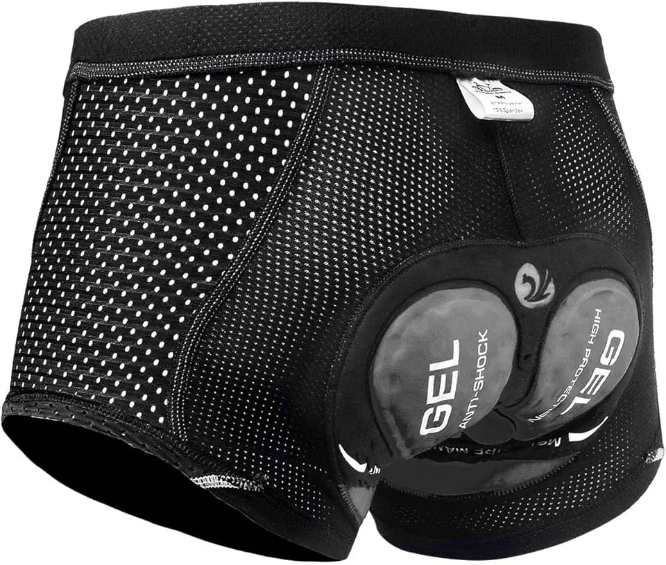 Shorts de ciclismo masculino 5D acolchoado gel, shorts de ciclismo MTB calças com design respirável, adsorvente