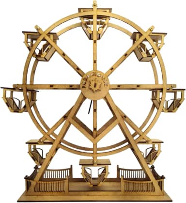 Mini Roda Gigante Rotativa Miniatura Escultura MDF Enfeite