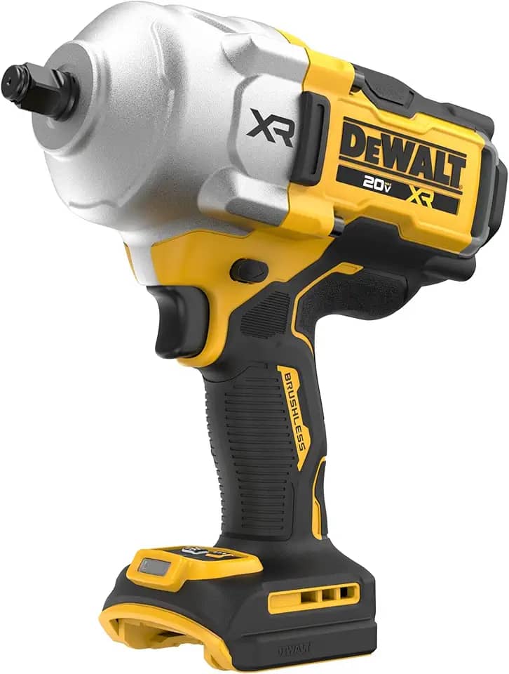 Dewalt Chave de Impacto a Bateria 13mm, Ferramenta de Alto Torque para Trabalhos Pesados, Ajuste de Velocidade, Luz LED, Modelo DCF961B, 20V