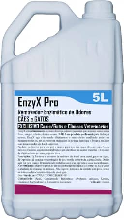 EnzyX Pro Removedor Enzimático de Odores para Cães e Gatos, 5L, Profissional