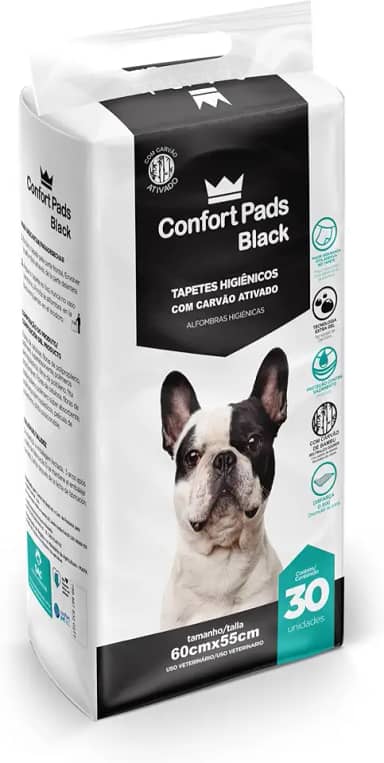 Confort Pads - Tapete Higiênico Black 60x55 C/ 30 Unidades