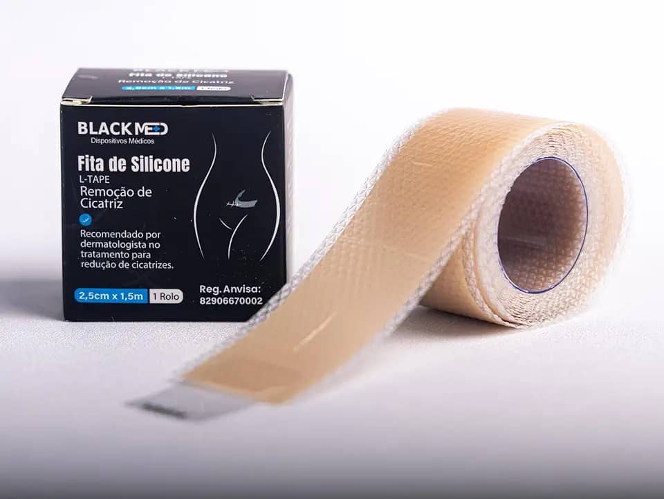 Fita De Silicone Cicatriz Queloide 2,5cmx 1,5m Black Med