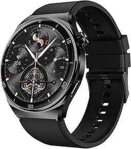 Smartwatch Aurafit Relógio inteligente para Homens, Tela Full Touch 1.43'AMOLED, IP68, Compatível com iOS e Android, 110+ Modos Esportivos, Assistente de Voz, Faz e Recebe Ligações