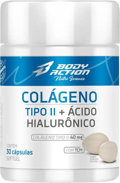 Colageno Tipo 2 40mg + Acido Hialuronico 120mg 30 Softgels Bodyaction