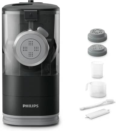 Philips HR2371/05 - Máquina de fazer massa e massa (3 pratos intercambiáveis), cor preta
