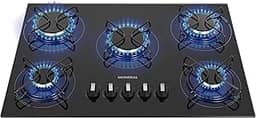 Cooktop a Gás, 5 Bocas, Mondial, Preto/Inox, Bivolt - CTG-02