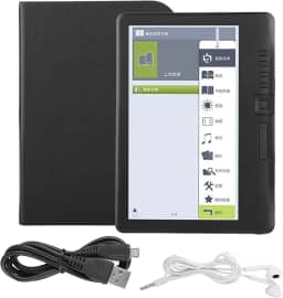 Leitor de e-book, livros digitais portáteis com capa protetora, leitor de tela colorida com cabo de carregamento para amantes de leitura (Memória 8G)