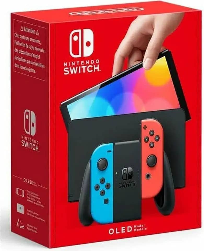 Console Nintendo Switch OLED - Azul e Vermelho Neon