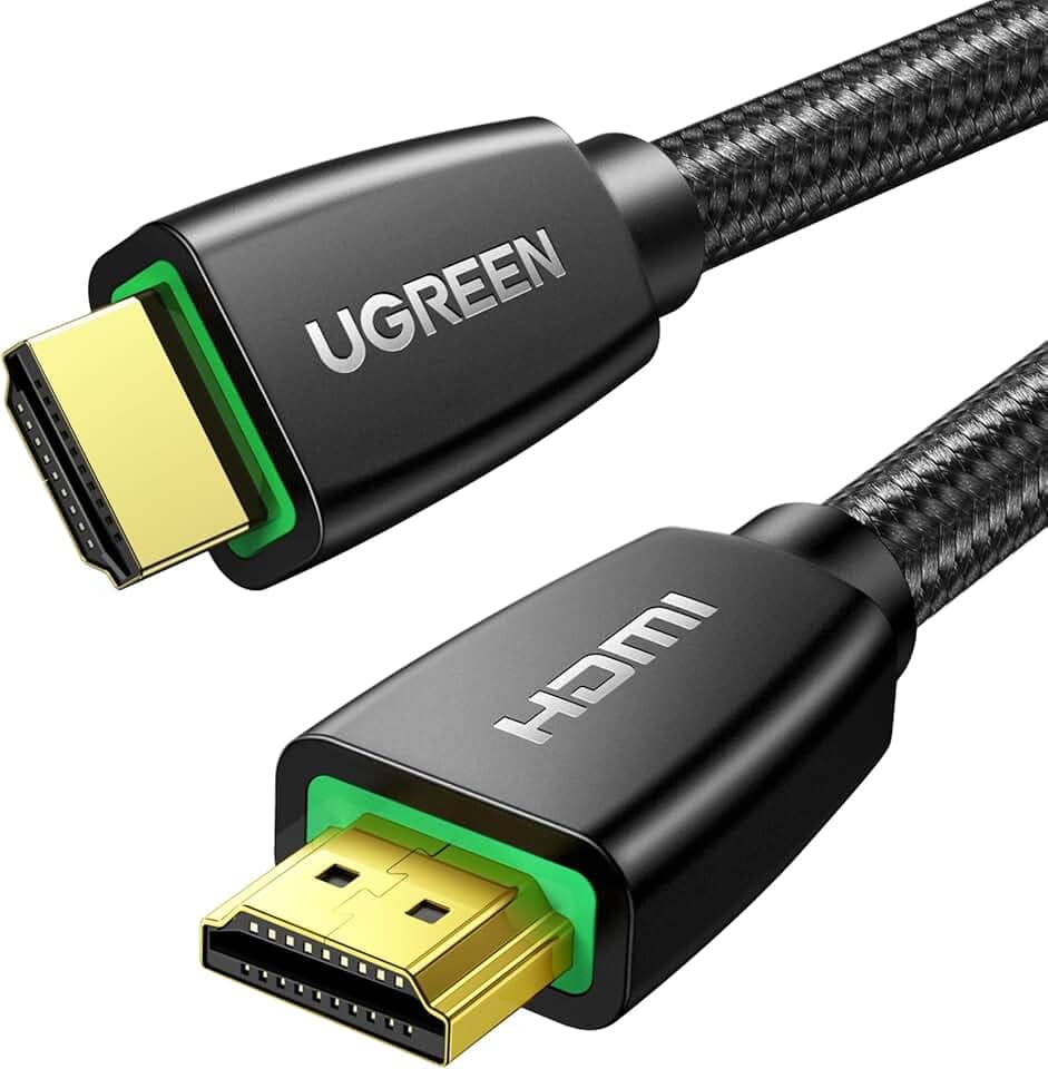 UGREEN Cabo HDMI 4K 6.6FT, cabo HDMI trançado de alta velocidade de 18 Gbps 2.0 com Ethernet, suporte 4K 60 Hz 2160P 1080P 3D ARC compatível com monitor de TV UHD computador Xbox 360 PS5 PS4