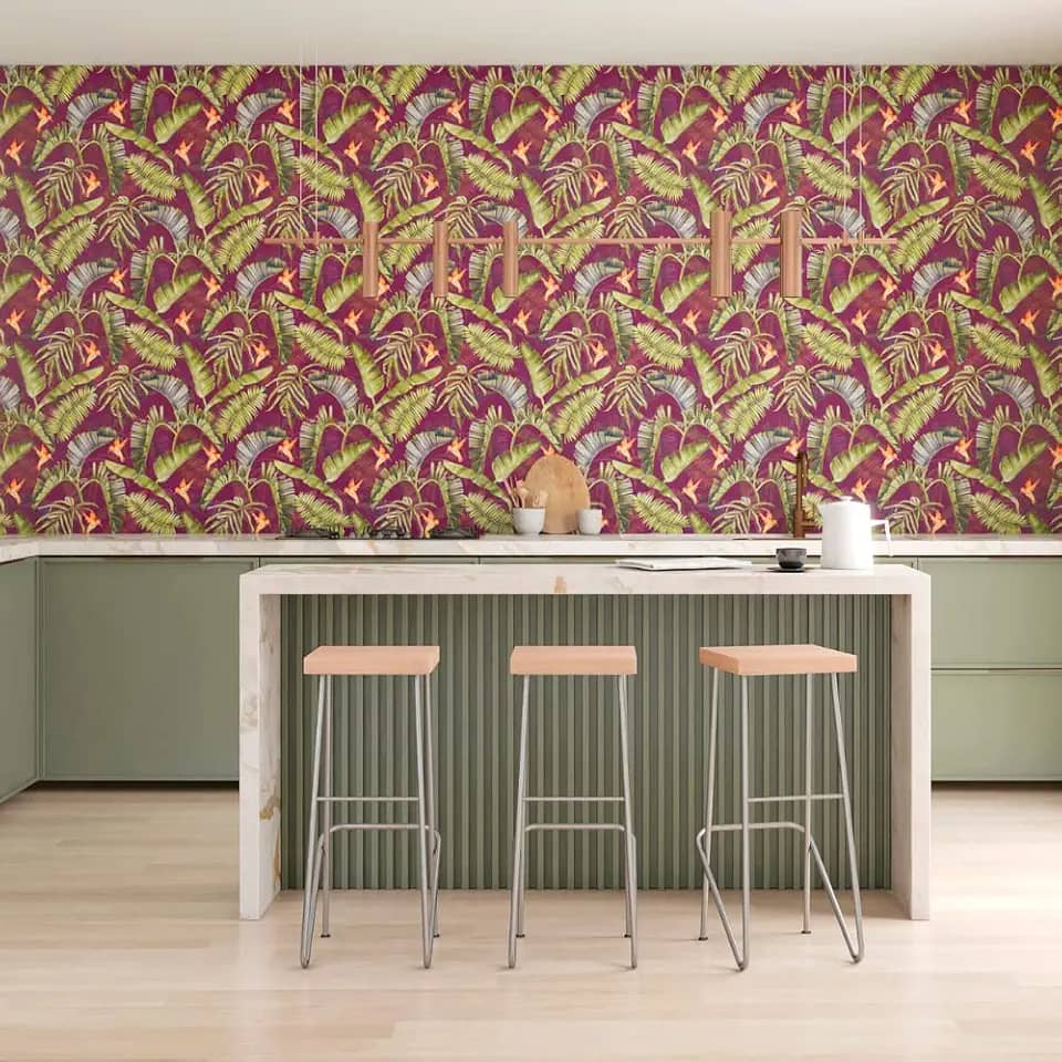 Papel de Parede Botânica Vinho I Crie Paredes I Impresso em alta definição, tamanho P