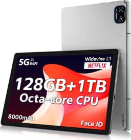 Tablet Android 4G LTE de 10,1 polegadas com 8 GB de RAM e 128 GB de armazenamento (1 TB expansível) - Chip Octa-Core, bateria de 8000 mAh, compartimentos duplos para SIM, corpo de metal - Melhor