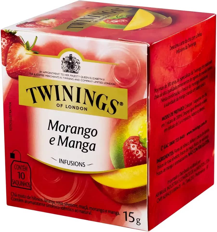 Chá Morango e Manga 15G - Caixa com 10 Unid