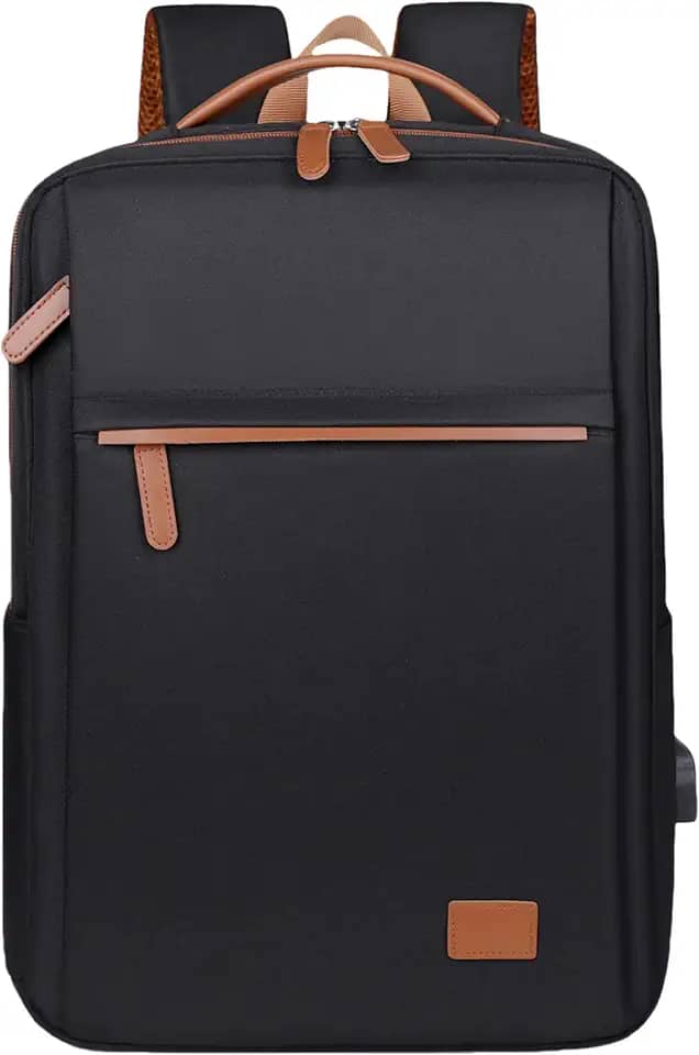 Mochila de Viagem Feminina Com Grande Capacidade Nylon Impermeável,Para 14-15,6 Polegadas Notebook e Negócio Escolar,Com Interface de Carregamento USB Multifuncional