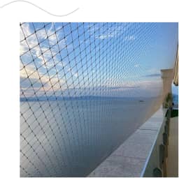 Rede de Proteção de Polietileno para Sacada, Gatos e Crianças, 4,00m x 2,00m