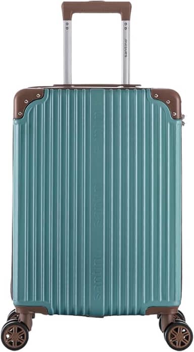 Mala de Viagem de Bordo Palazzio 10kg Rígida ABS Padrão ANAC com 4 Rodas duplas 360º e Trava de segredo númerico, divisória interna com zíper e elástico de fixação, Pistache, Santino -APLV191P