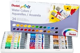 Pentel Tinta Aquarela Wfrs Arts à Base de Água 24 Cores WFRS-24