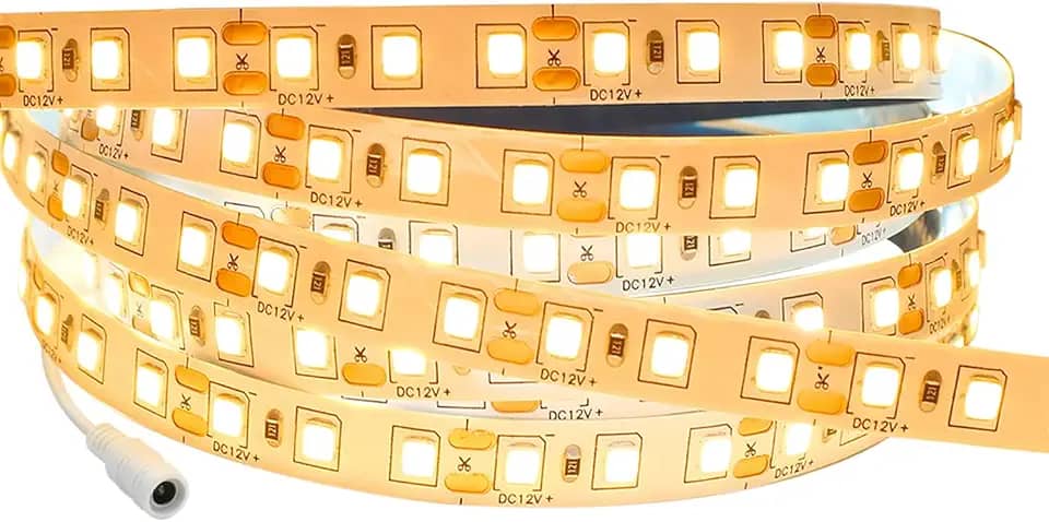Fita Led 120led/m Ip20 12v 3528 Para Perfil 5 Metros Quente