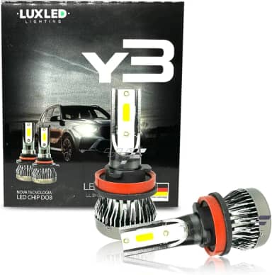 Kit Ultra Led Super Branca 6500k 22000 Lumens H4 H7 H1 H11 H3 HB4 H16-PSX PAR LÂMPADA FAROL ALTO BAIXO MILHA NANO Y3 C/COOLER 12V 36W IMPORTADO TOP(H8/H9/H11)