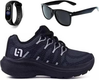 Tenis Infantil De Amarrar Meninos Leve Desenhos LIGHT + Oculos Relogio