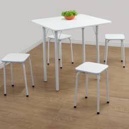 CONJUNTO MESA DOBRAVEL 4 LUGARES BRANCO