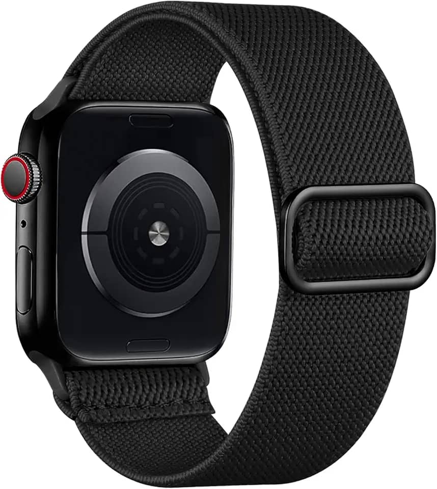 Pulseira Lerobo unissex, trançada, esportiva, de nylon elástico, compatível com Apple Watch Ultra 2, SE, 9, 8, 7, 6, 5, 4, 3, 2, 1 de 38 mm, 40 mm, 41 mm, 42 mm, 44 mm, 45 mm, 49 mm