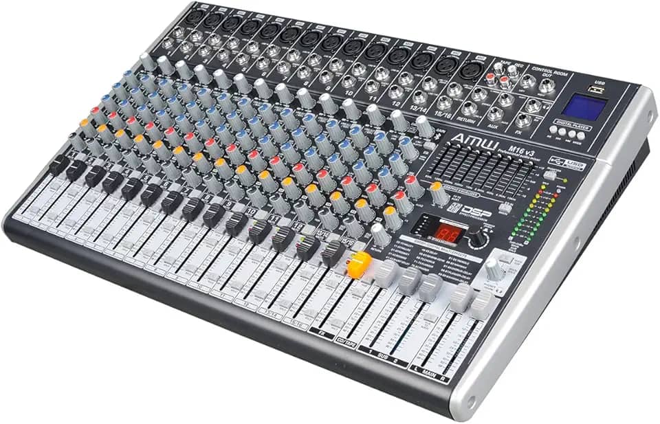AMW M16 Fx v3 Mesa de som Analógica 16 Canais com Interface USB 2x2 Indepdente