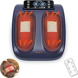 VnioLife Massageador elétrico para pés com calor para neuropatia fascite plantar dor Fsa Hsa vibração qualificada Shiatsu massageador de pé aquecido circulação da dor