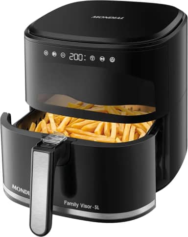 MONDIAL Fritadeira Sem Óleo Air Fryer Digital 5L, Preto, 2000W, 110V - AF-50-DV