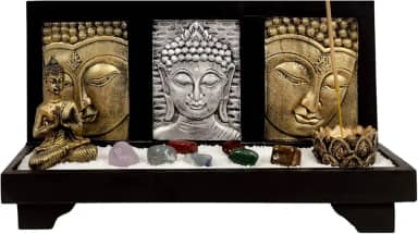Jardim Zen Altar Buda Hindu Incensario Chakras Yoga Nirvana